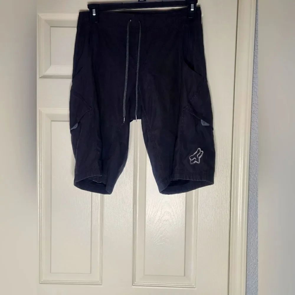 Fox Racing Men's 32 Black Padded Cargo Shorts Motocross Mountain Biking Cycling
